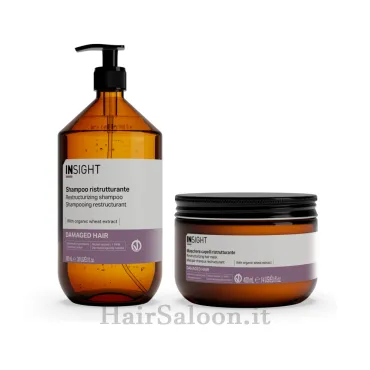 KIT Insight Damaged Shampoo 900ml + Maschera 400ml ristrutturante