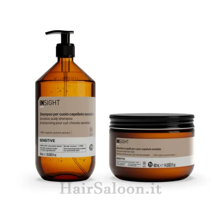 KIT Insight Sensitive Shampoo 900ml + Maschera 400ml per cuoio capelluto sensibile