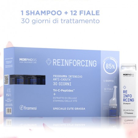 Framesi Morphosis Reinforcing Activator 12x7 ml Programma Intensivo Anti Caduta Fiale 12x7 ml + Shampoo Reinforcing 250 ml