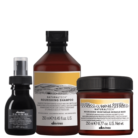 Davines kit nourishing shampoo 250ml+vegetarian miracle mask 250ml+milk 50ml