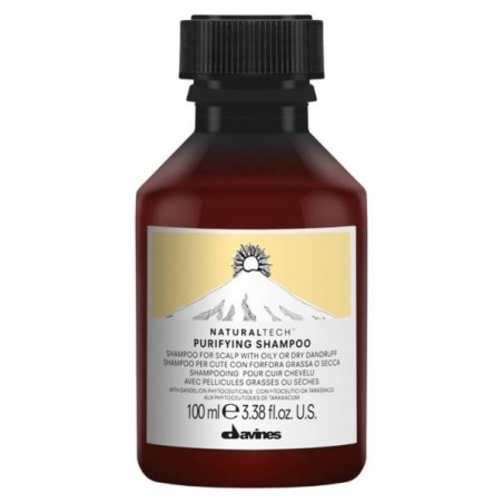 Davines Naturaltech Purifying Shampoo 100 ml - Shampoo purificante per cute con forfora grassa o secca